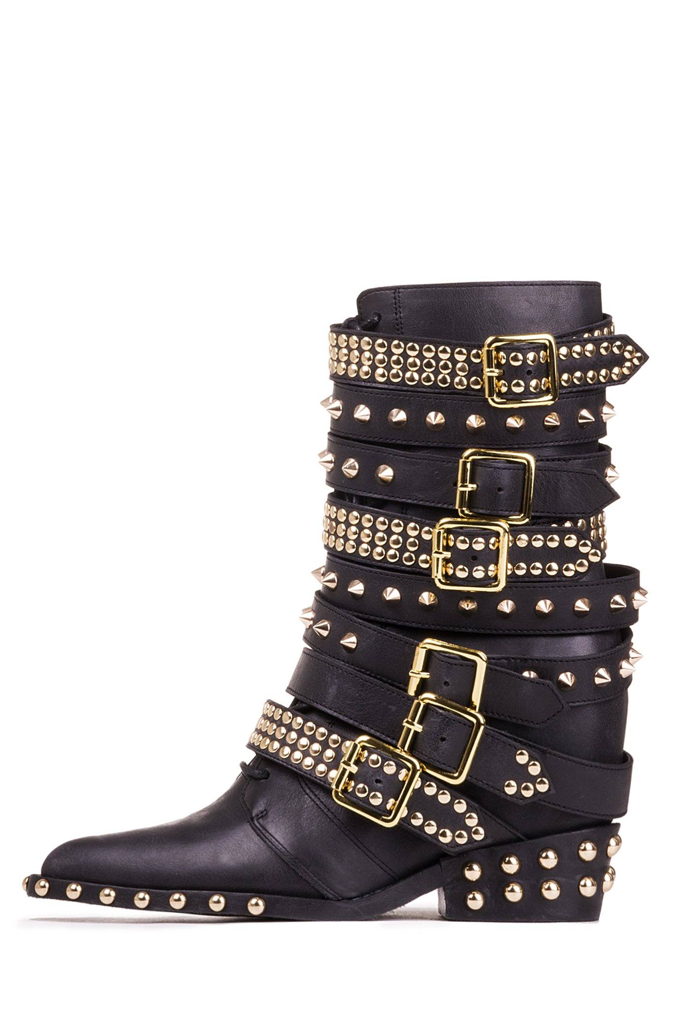 JEFFREY CAMPBELL DRACO BOOT - GOLD