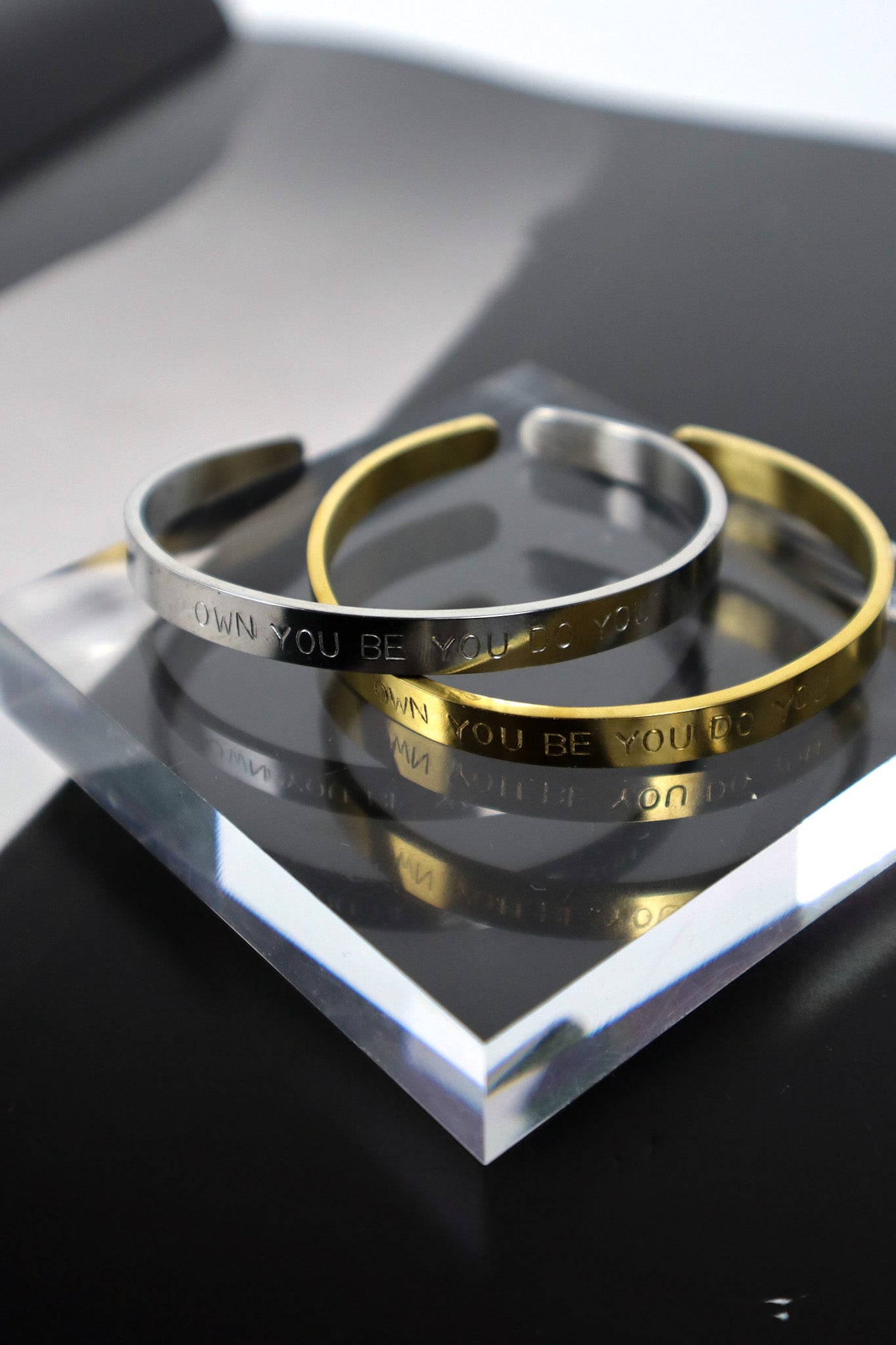 OWN YOU BE YOU DO YOU WATER RESISTANT CUFF - SILVER/GOLD