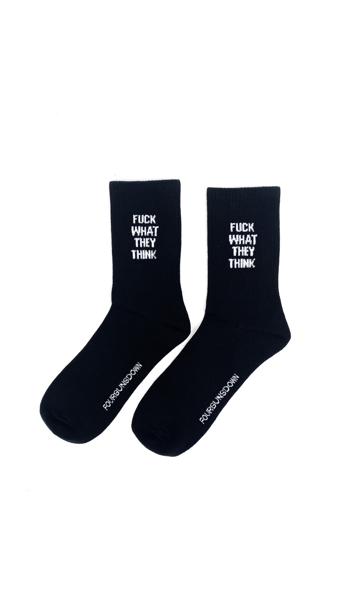 F What They Think Socks - BLACK