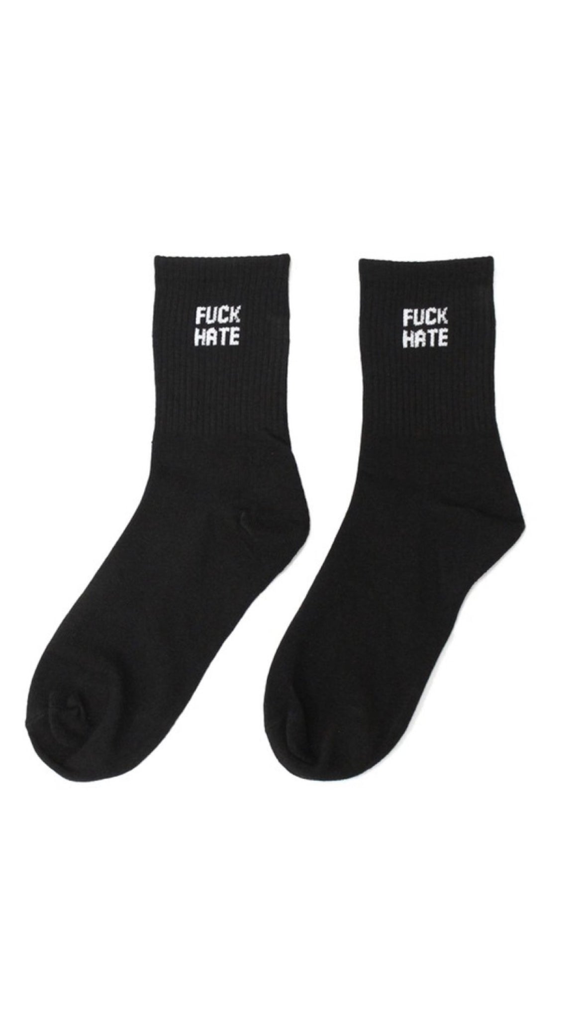 The Word H8 Socks - BLACK